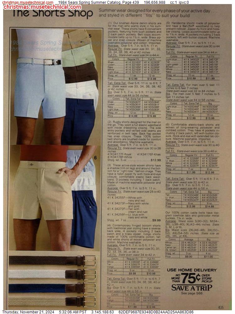 1984 Sears Spring Summer Catalog, Page 439