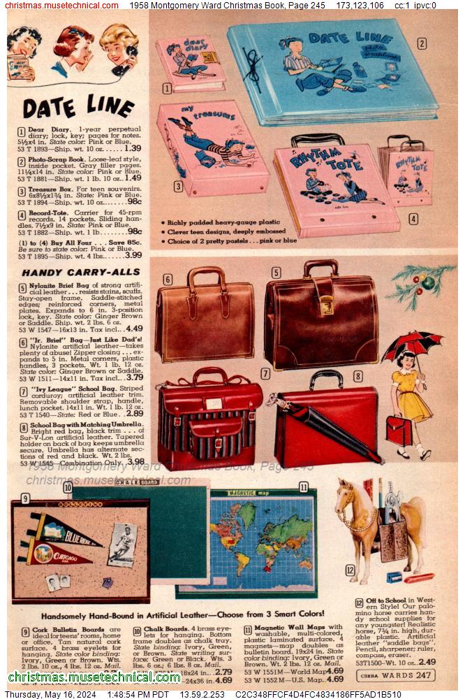 1958 Montgomery Ward Christmas Book, Page 245