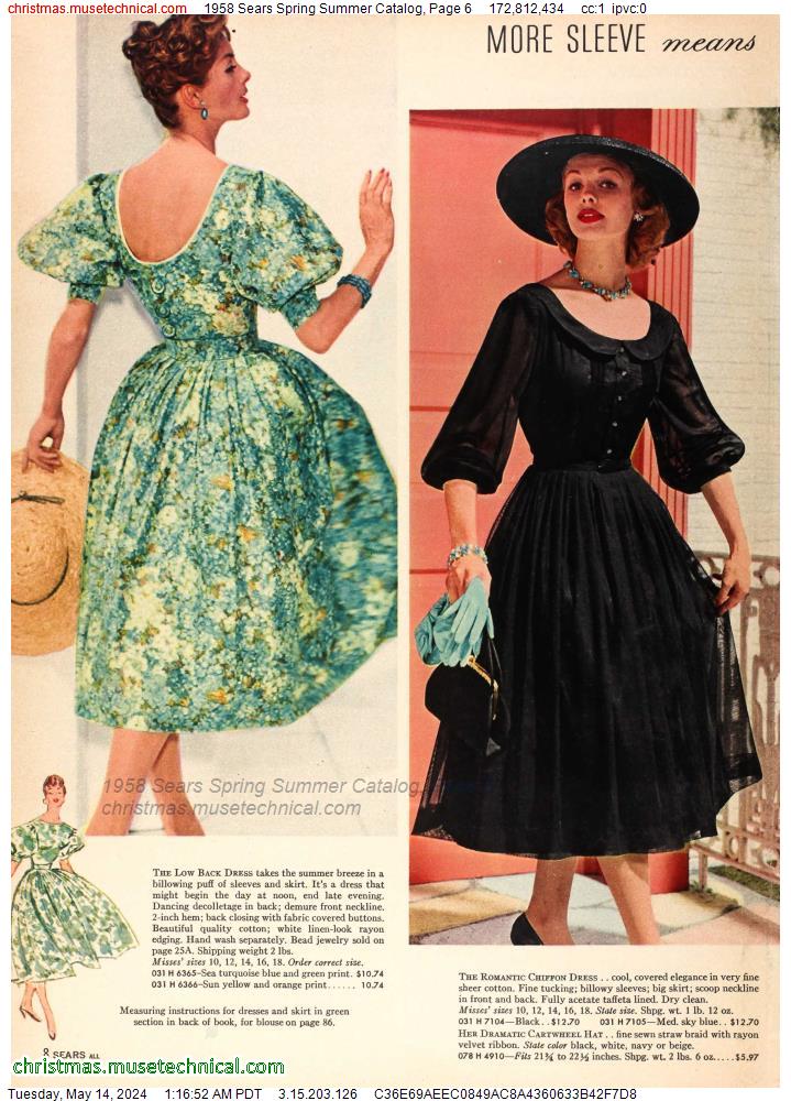 1958 Sears Spring Summer Catalog, Page 6