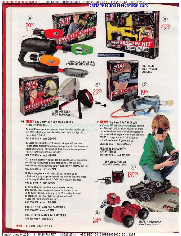 2008 Sears Christmas Book (Canada), Page 874