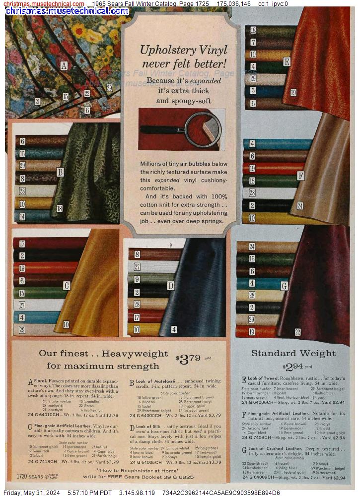 1965 Sears Fall Winter Catalog, Page 1725