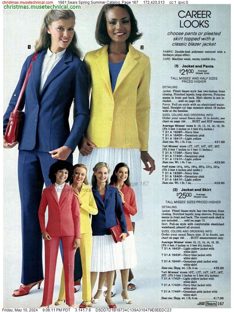 1981 Sears Spring Summer Catalog, Page 167