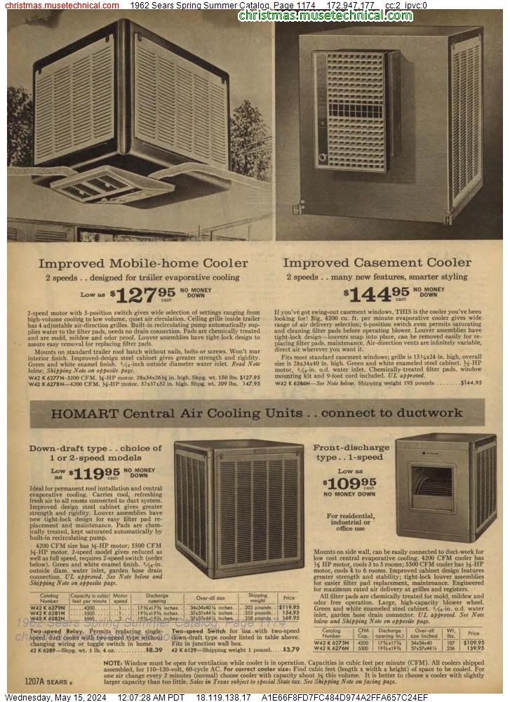 1962 Sears Spring Summer Catalog, Page 1174