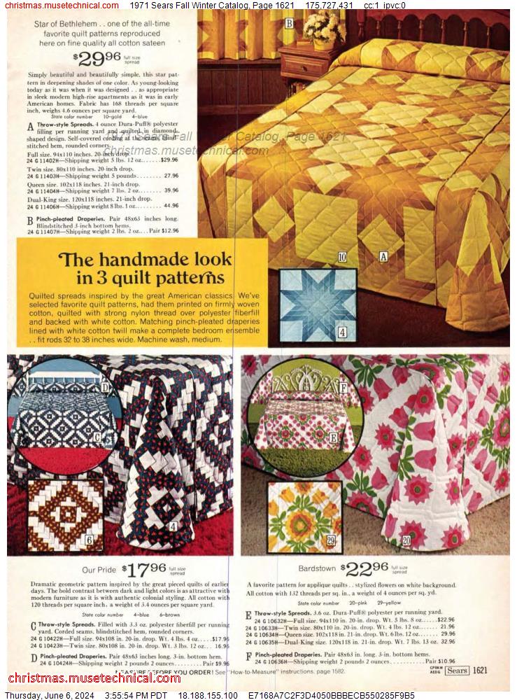 1971 Sears Fall Winter Catalog, Page 1621