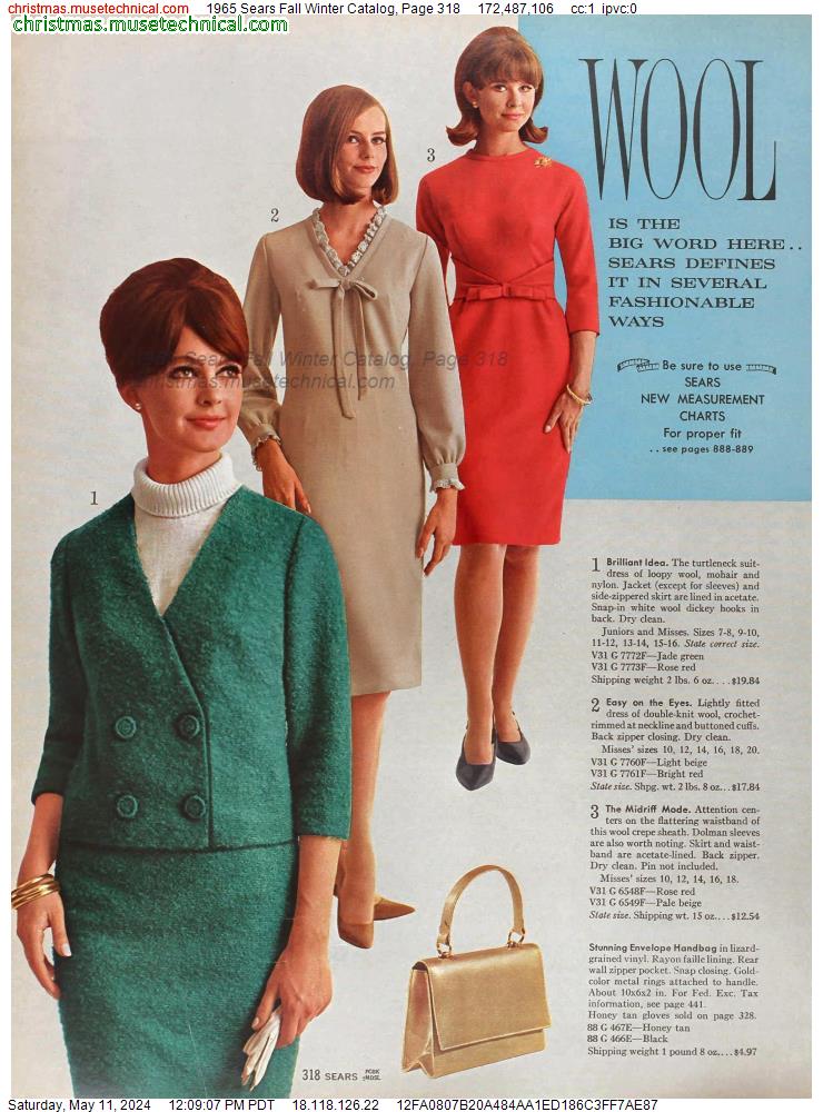 1965 Sears Fall Winter Catalog, Page 318