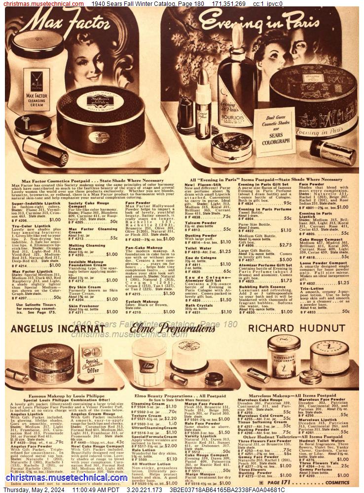 1940 Sears Fall Winter Catalog, Page 180