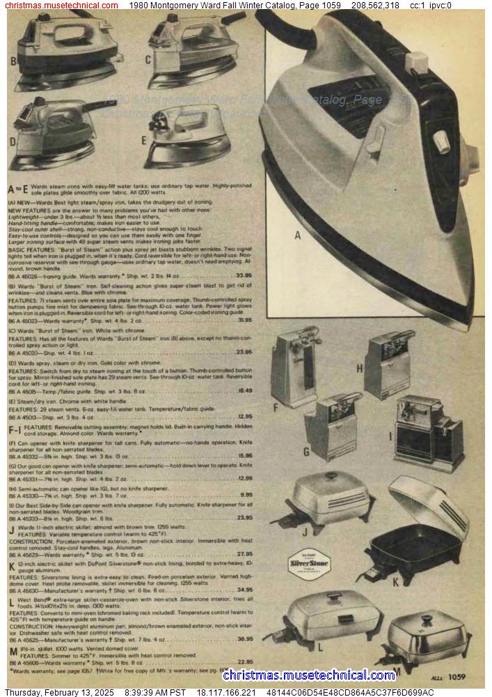 1980 Montgomery Ward Fall Winter Catalog, Page 1059