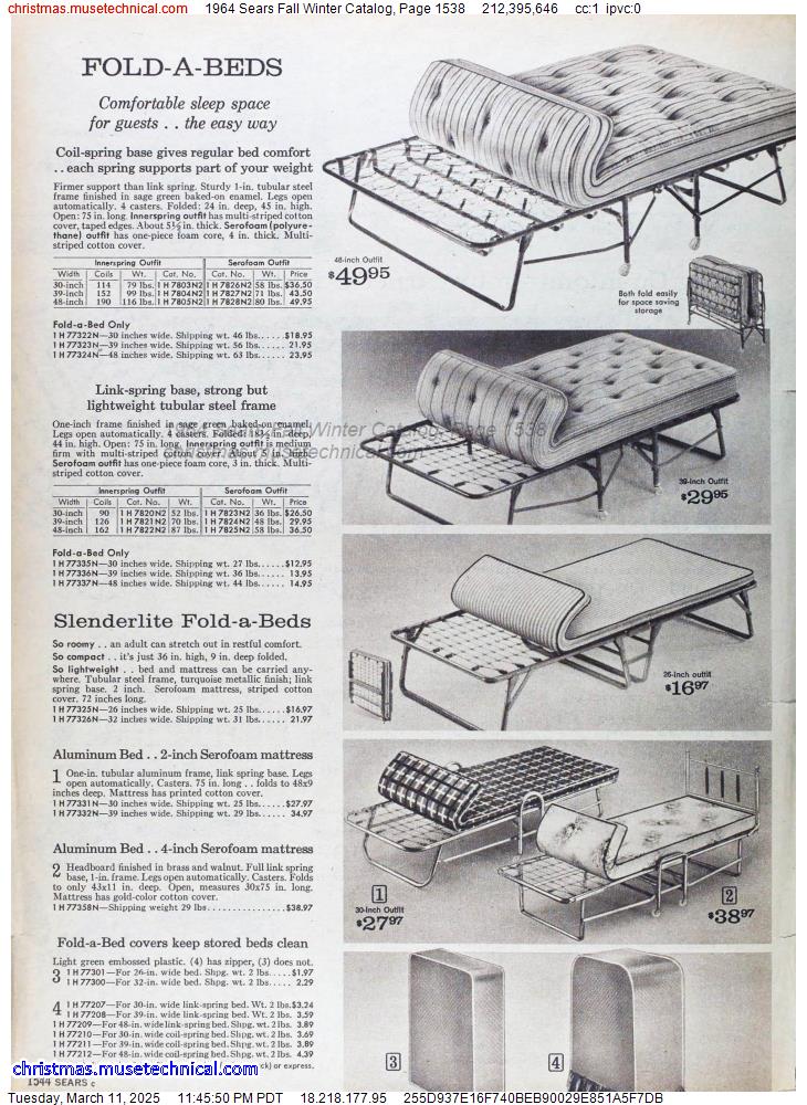 1964 Sears Fall Winter Catalog, Page 1538