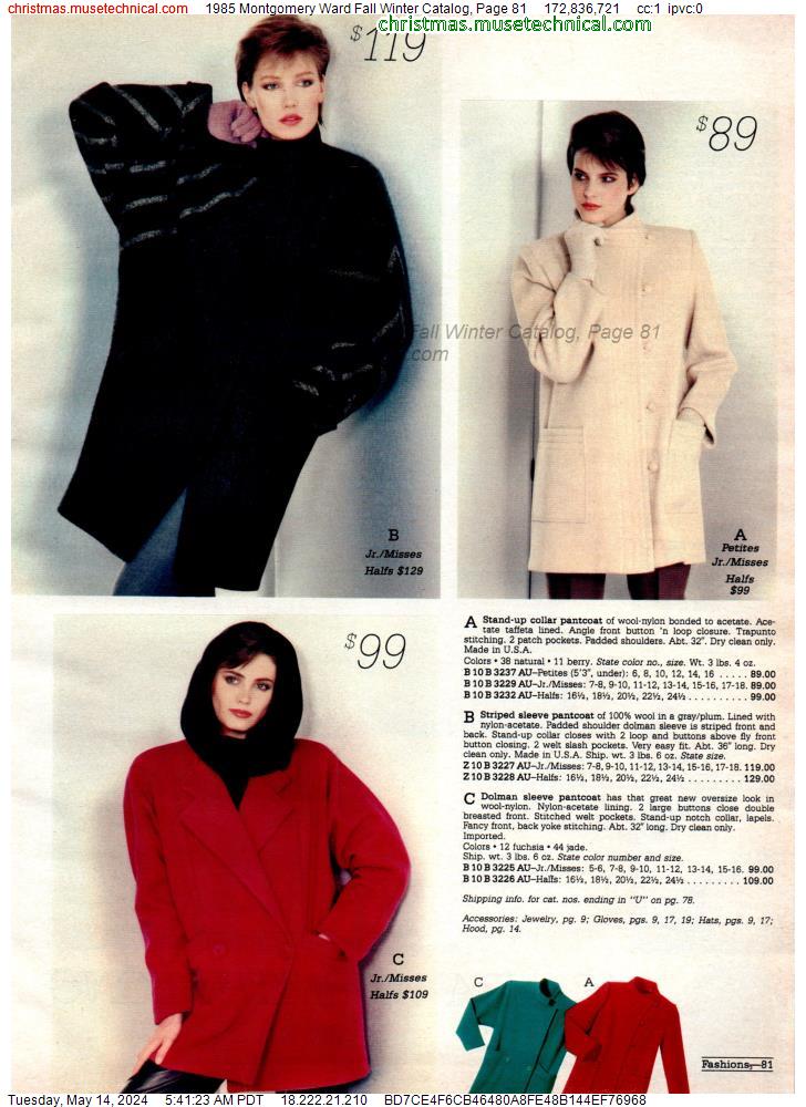 1985 Montgomery Ward Fall Winter Catalog, Page 81