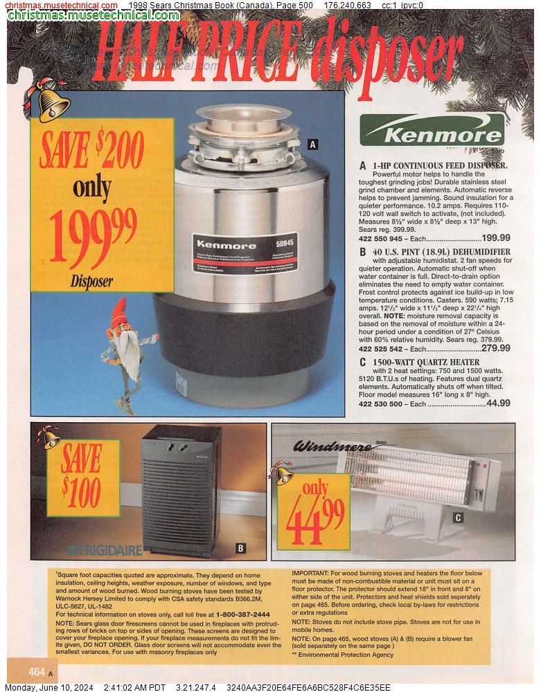 1998 Sears Christmas Book (Canada), Page 500
