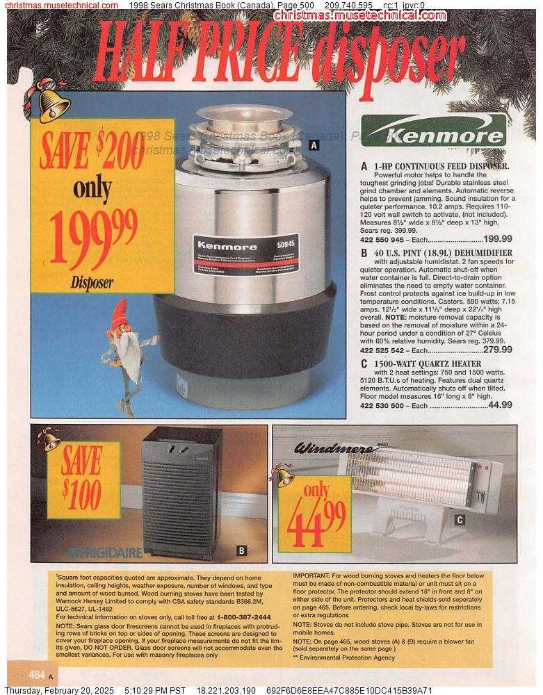 1998 Sears Christmas Book (Canada), Page 500