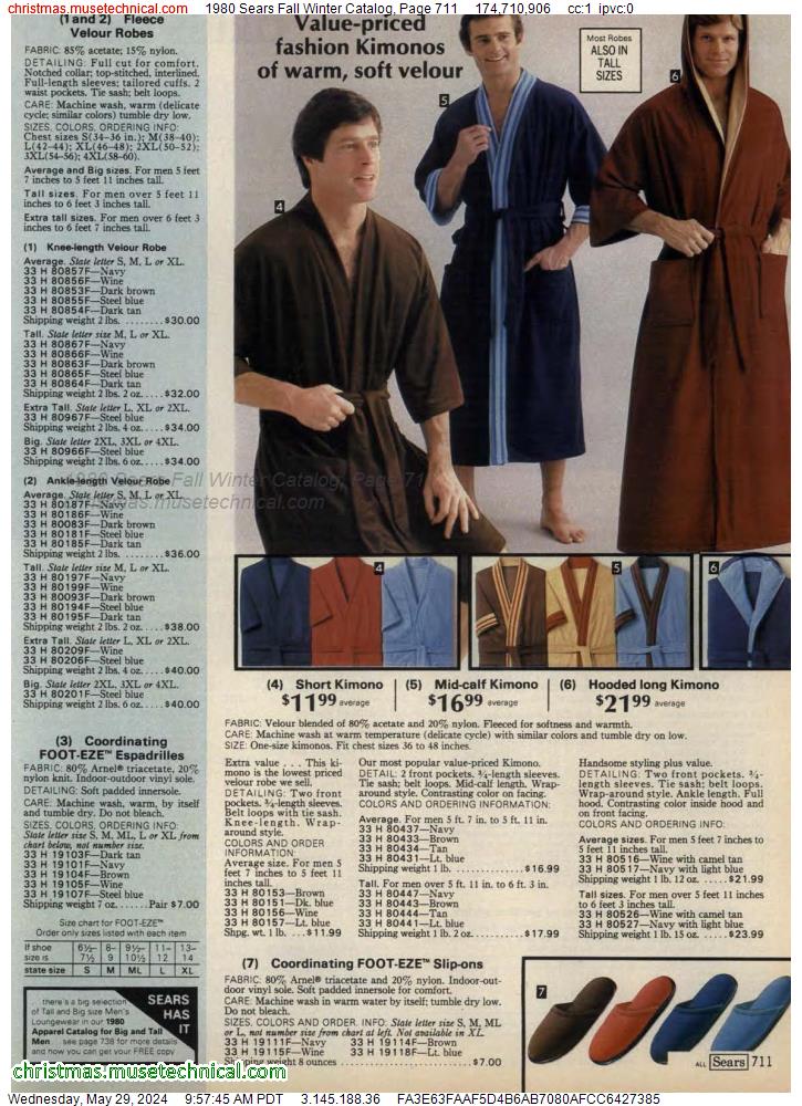 1980 Sears Fall Winter Catalog, Page 711