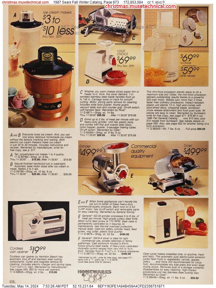1987 Sears Fall Winter Catalog, Page 673