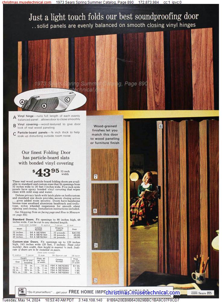 1973 Sears Spring Summer Catalog, Page 890