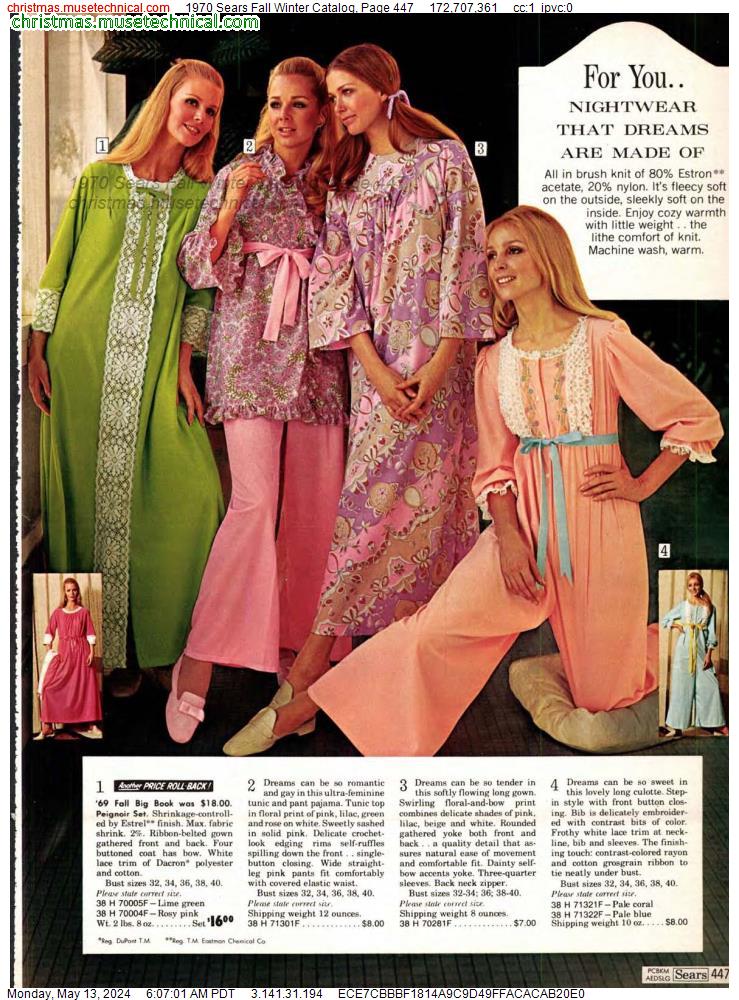 1970 Sears Fall Winter Catalog, Page 447