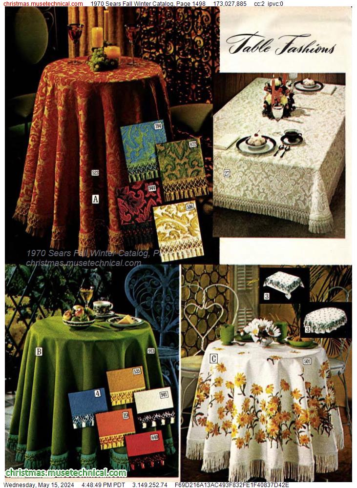 1970 Sears Fall Winter Catalog, Page 1498