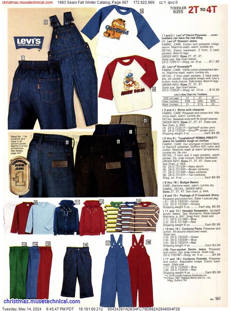 1983 Sears Fall Winter Catalog, Page 567