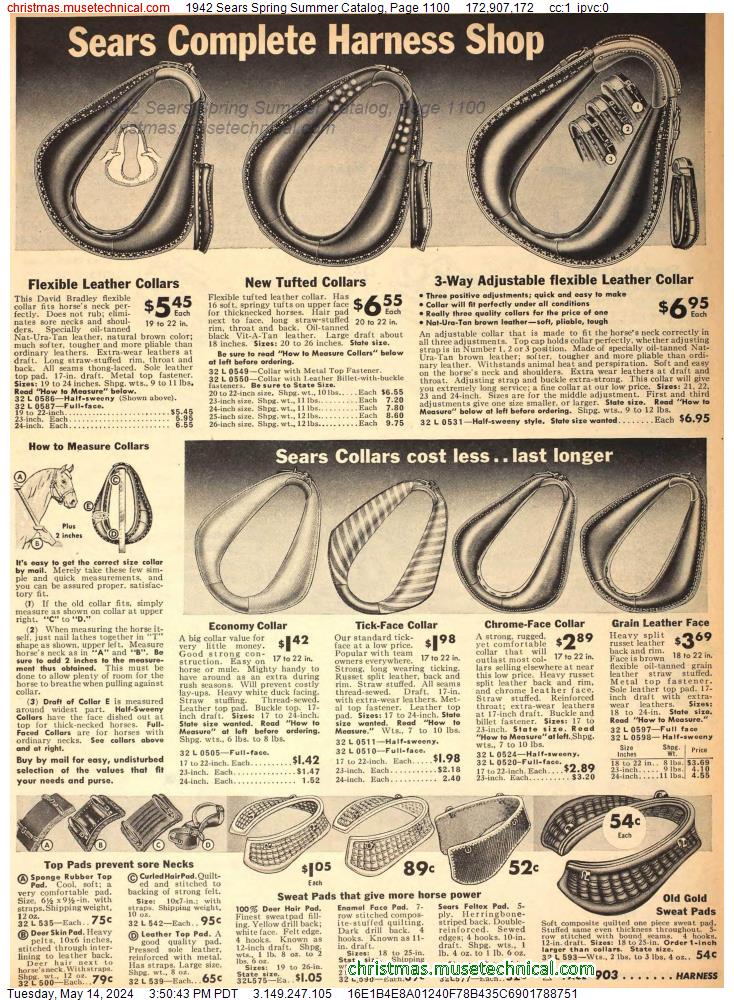 1942 Sears Spring Summer Catalog, Page 1100