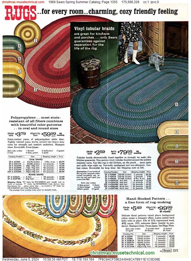 1969 Sears Spring Summer Catalog, Page 1355
