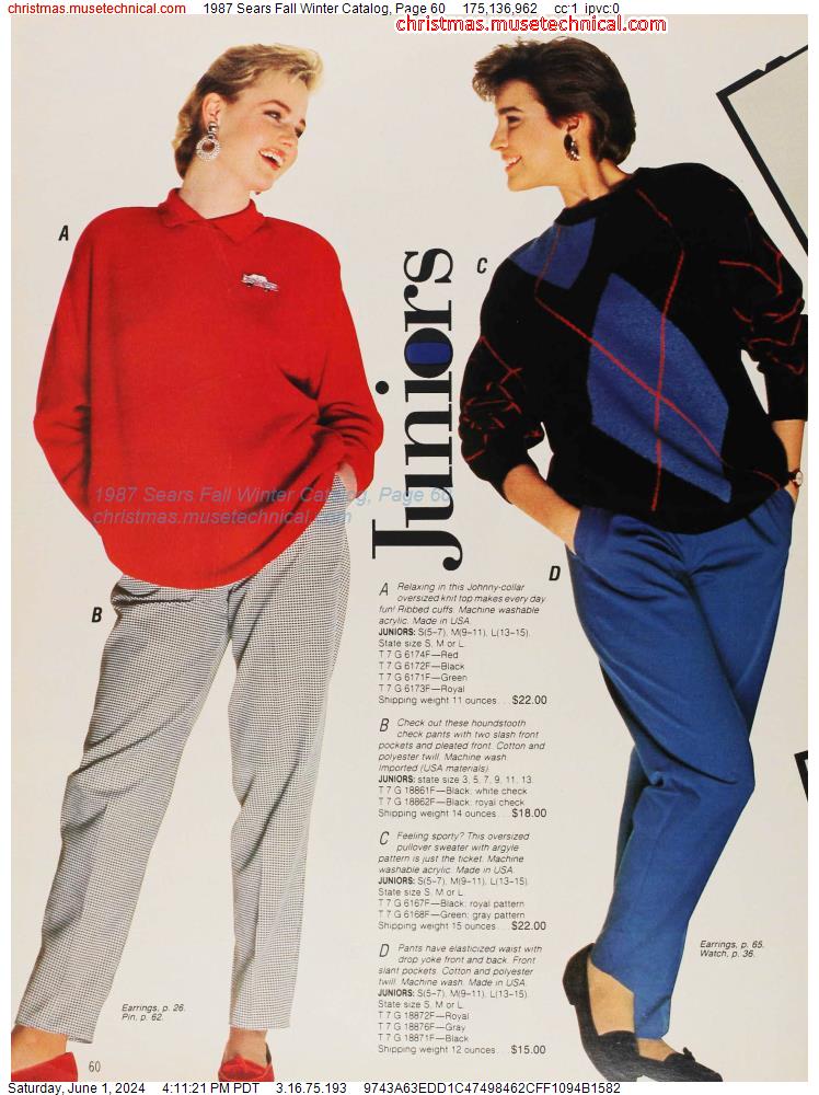 1987 Sears Fall Winter Catalog, Page 60