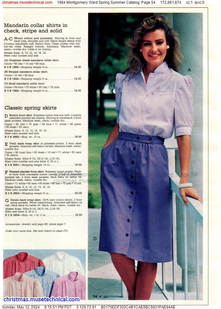 1984 Montgomery Ward Spring Summer Catalog, Page 54