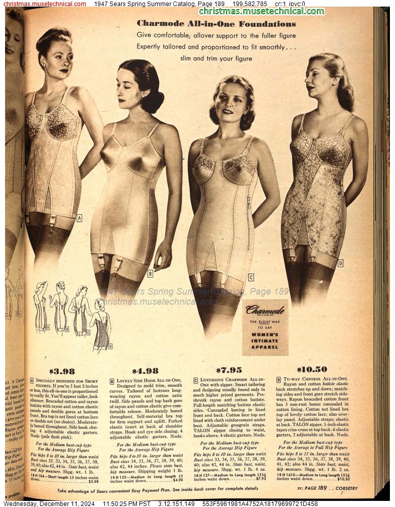 1947 Sears Spring Summer Catalog, Page 189