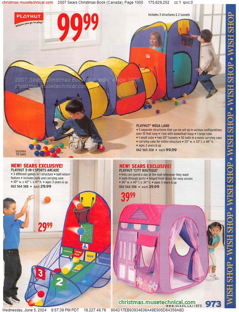 2007 Sears Christmas Book (Canada), Page 1005