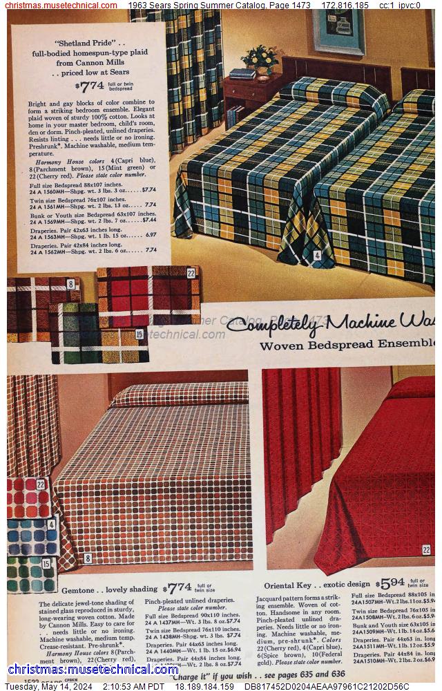 1963 Sears Spring Summer Catalog, Page 1473