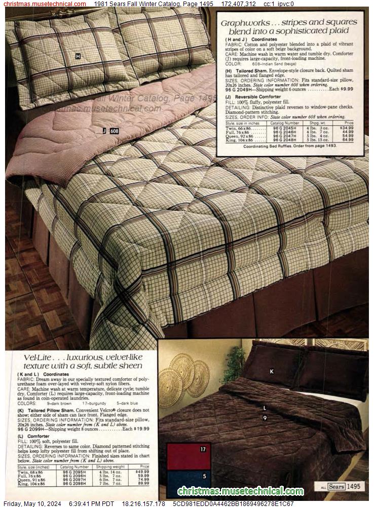 1981 Sears Fall Winter Catalog, Page 1495