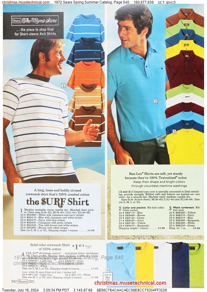 1972 Sears Spring Summer Catalog, Page 540