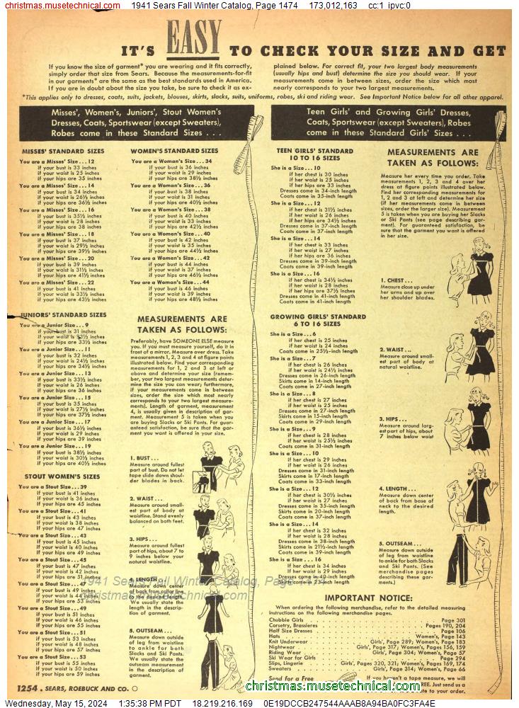 1941 Sears Fall Winter Catalog, Page 1474