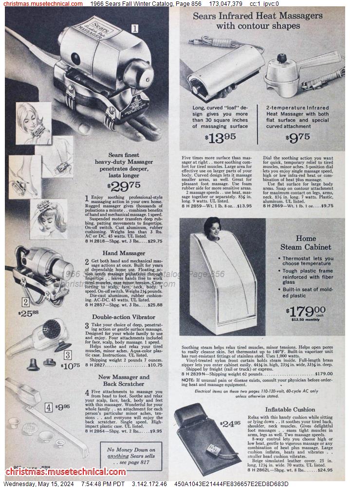 1966 Sears Fall Winter Catalog, Page 856