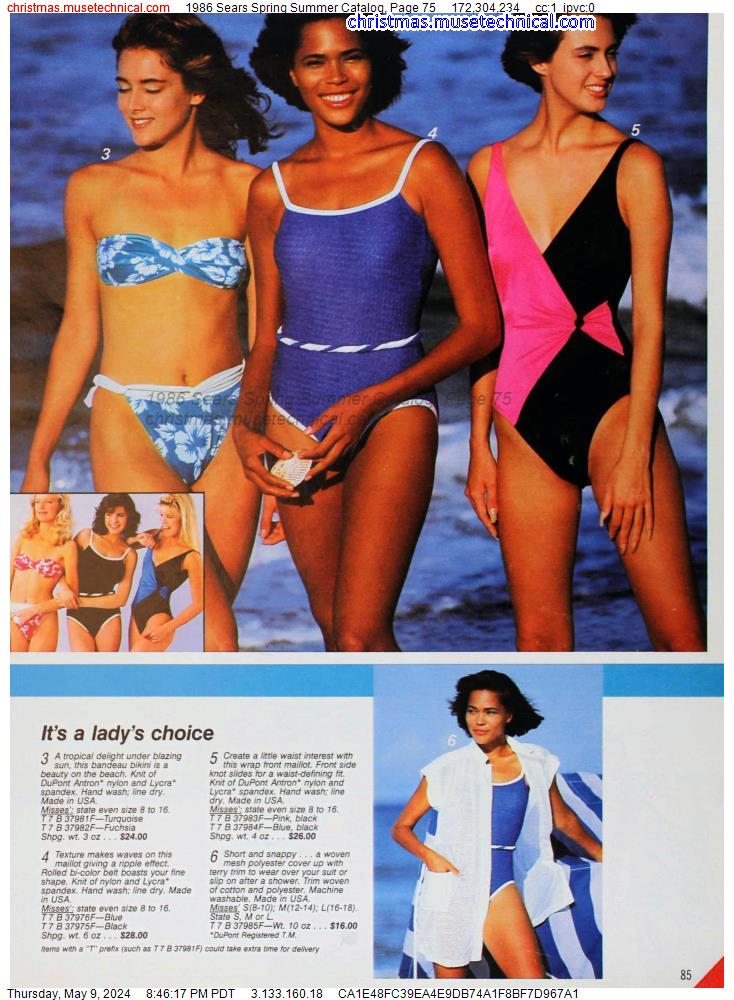 1986 Sears Spring Summer Catalog, Page 75