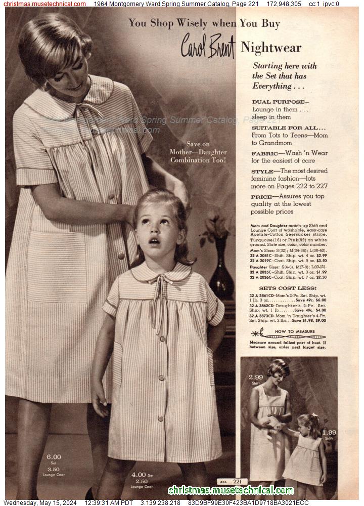 1964 Montgomery Ward Spring Summer Catalog, Page 221