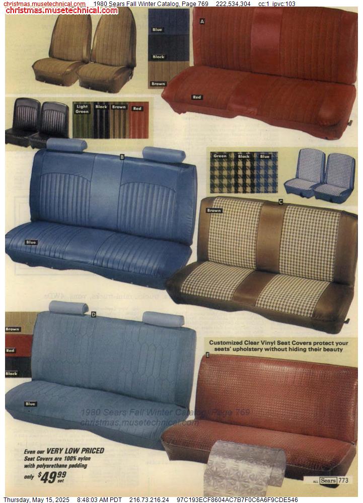 1980 Sears Fall Winter Catalog, Page 769