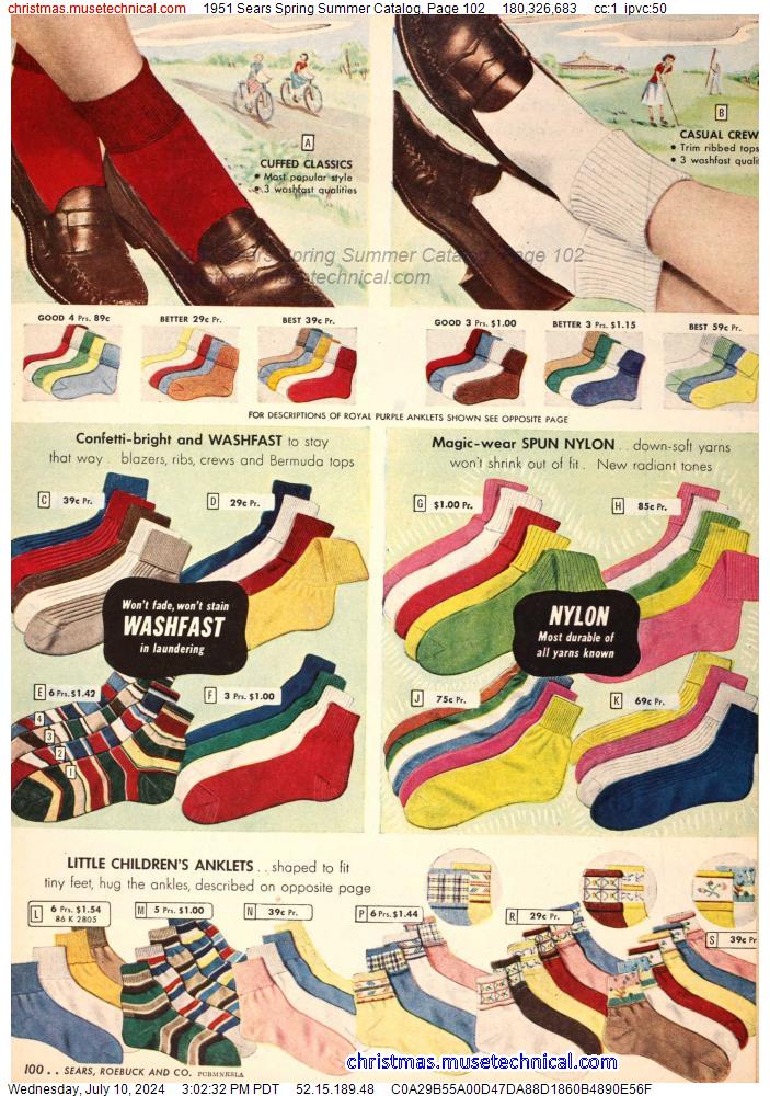 1951 Sears Spring Summer Catalog, Page 102