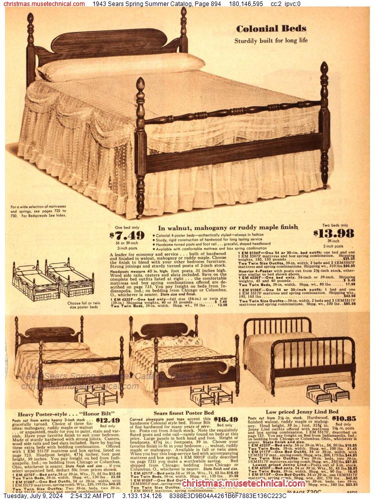 1943 Sears Spring Summer Catalog, Page 894