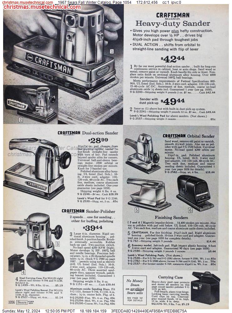 1967 Sears Fall Winter Catalog, Page 1054
