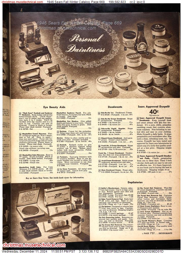 1946 Sears Fall Winter Catalog, Page 669