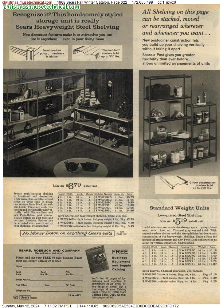 1968 Sears Fall Winter Catalog, Page 622