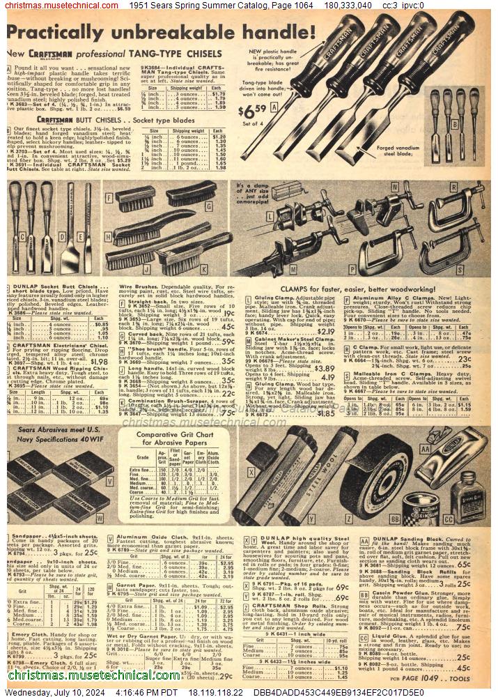 1951 Sears Spring Summer Catalog, Page 1064