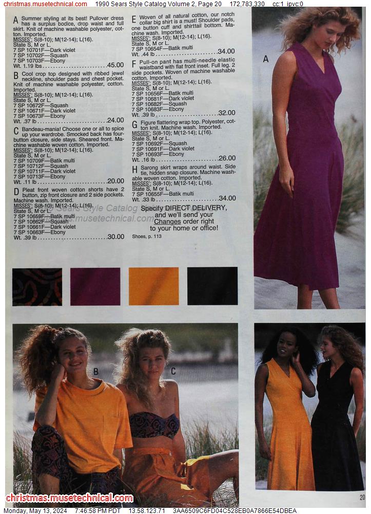 1990 Sears Style Catalog Volume 2, Page 20