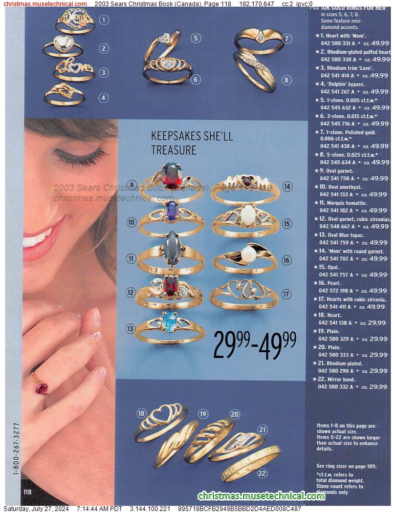 2003 Sears Christmas Book (Canada), Page 118