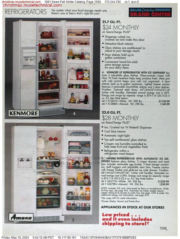 1991 Sears Fall Winter Catalog, Page 1559