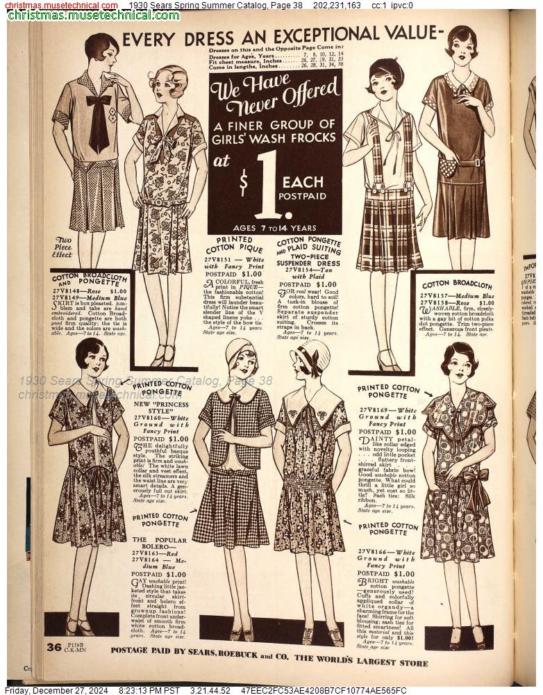 1930 Sears Spring Summer Catalog, Page 38