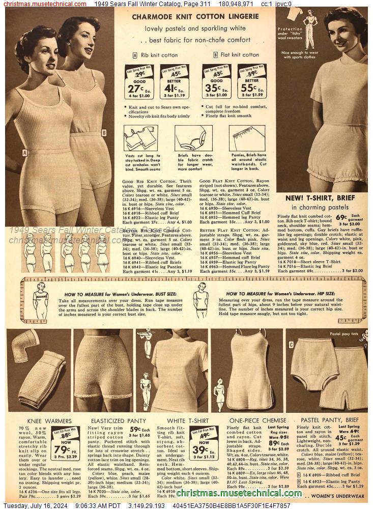 1949 Sears Fall Winter Catalog, Page 311