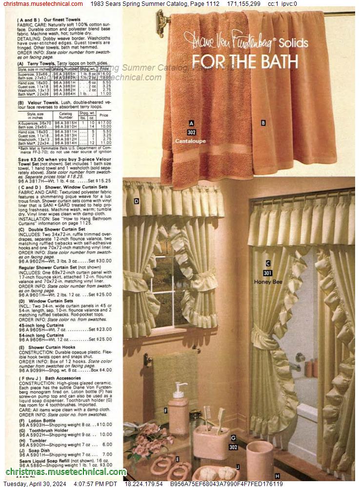 1983 Sears Spring Summer Catalog, Page 1112