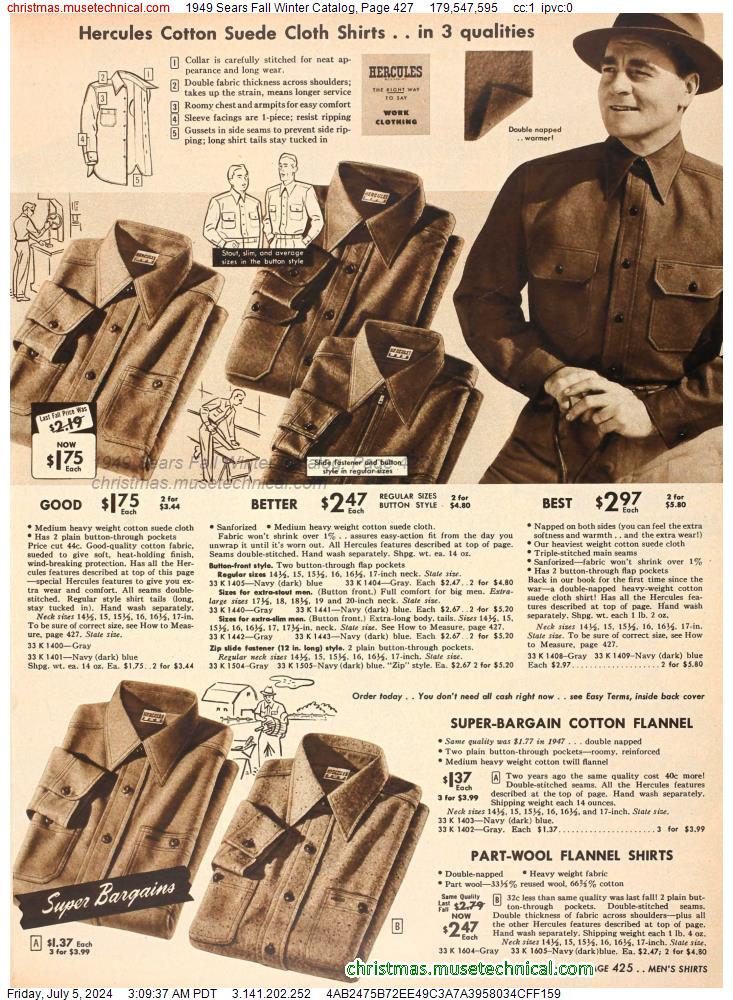 1949 Sears Fall Winter Catalog, Page 427