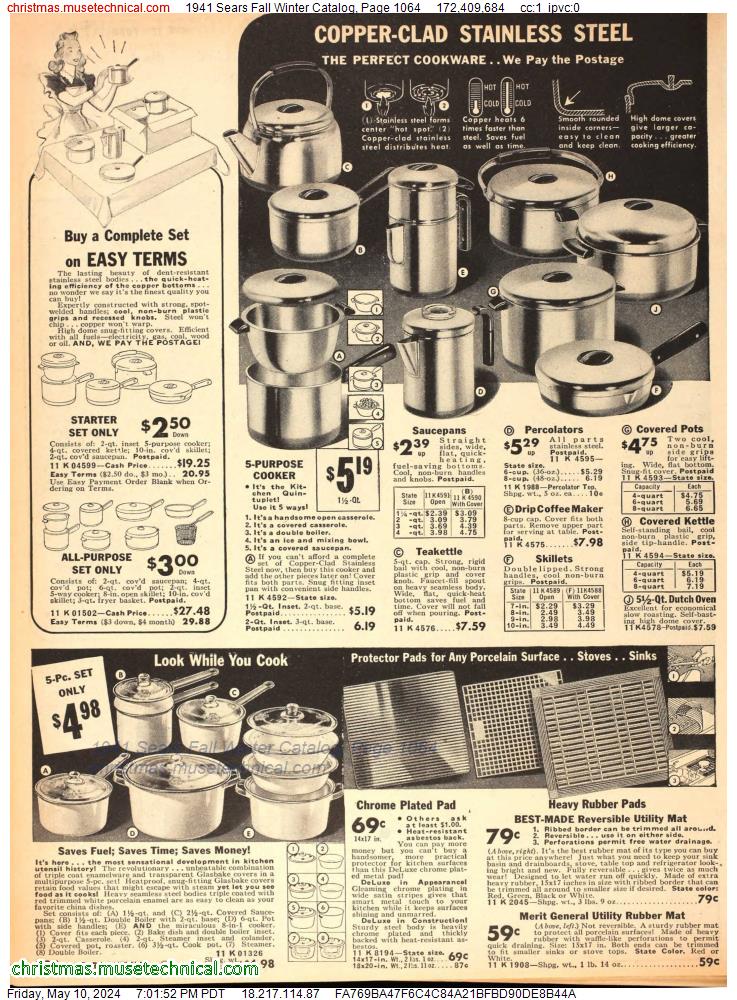 1941 Sears Fall Winter Catalog, Page 1064