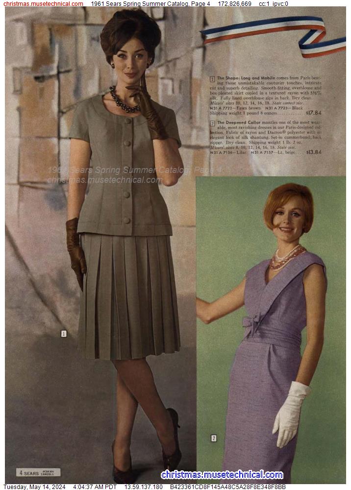 1961 Sears Spring Summer Catalog, Page 4